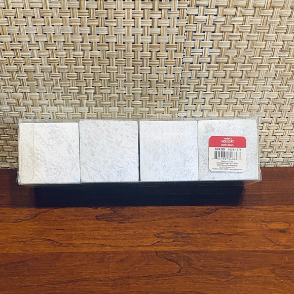 🎄NIB NOEL Vintage Style Silver Tabletop Decor Blocks - Picture 6 of 7